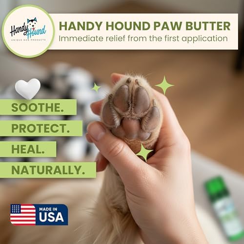 Handy Hound Paw Butter and SnoutScreen Dog Balm Bundle, Natural Paw and Snout Care for Dry Paws, Noses, Ears, Bare Spots and Sun-Exposed Outdoor Areas, Made in USA
