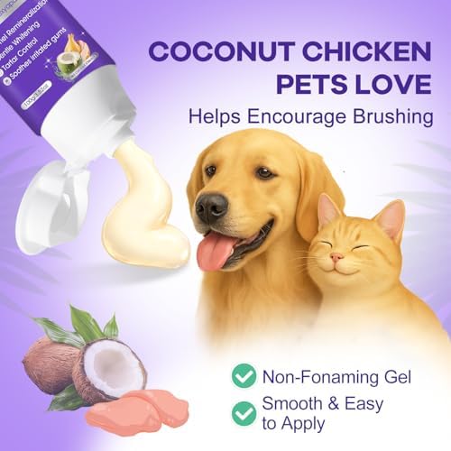 Enzymatic Dog & Cat Toothpaste with Nano-Hydroxyapatite + Medium-Soft Bristles Toothbrush
