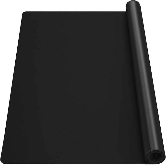Gartful Extra Large Silicone Sheet for Craft, 31.5" x 23.6" x 0.07", Heat Resistant Countertop Protector, Multipurpose Mat, Black
