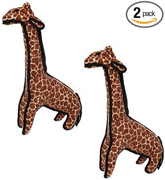 TUFFY® - 2 Pack Original : Giraffe Dog Toy : Ultra Durable Plush Dog Toy with Multiple Layers & Reinforced Seams, Washable and Floats, Original Construction
