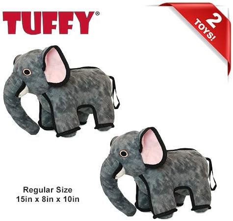 TUFFY® - 2 Pack Original : Elephant Dog Toy : : Ultra Durable Plush Toy with Multiple Layers & Reinforced Seams, Washable and Floats, Original Construction