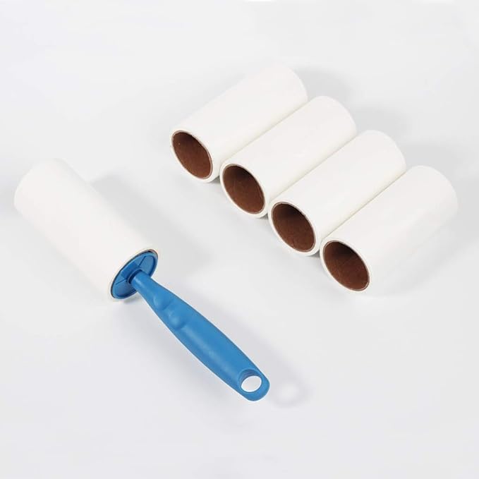 5 pcs Sticky Paper Roller Super Clothes Lint Rolling Remover Sofa Curtain Fabric Pet Hair Dust Fuzz Removal