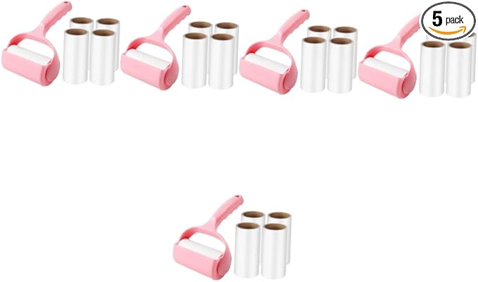 Beaupretty 5sets Portable Pet Lint Roller Hair for Clothes Furniture and Bedding Lightweight and Convenient Cleaning Tool Cover and Dust Cap for Dog and Cat Hair Removal