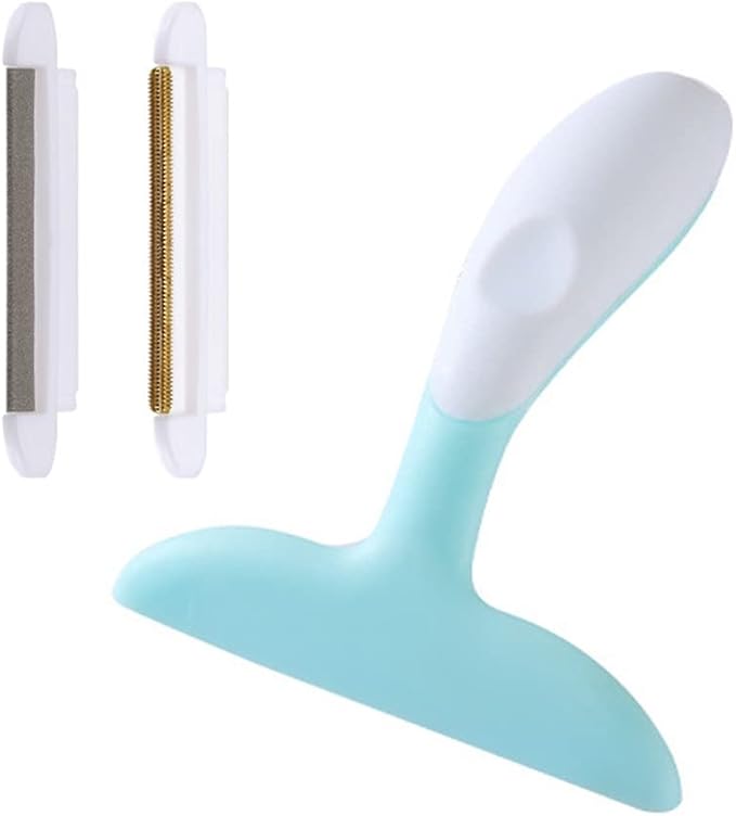Mini Portable Lint Remover Clothes Fuzz Fabric Shaver for Woolen Coat Carpet Pet Hair Cleaning Brush Wool Roller(Blue)