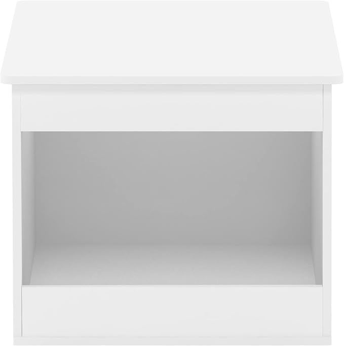 Furinno Peli Top Opening Litter Box Enclosure, Solid White