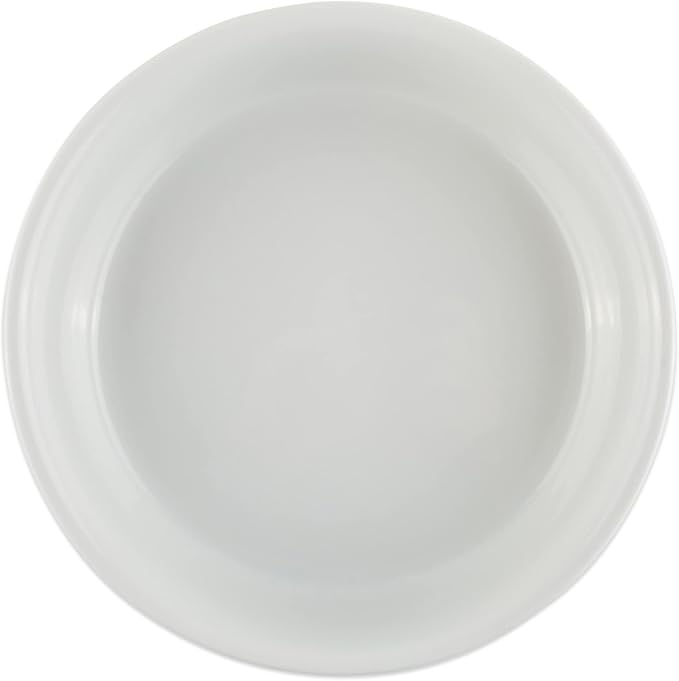 Bone Dry Pet Bowl Collection Ceramic Set, Large, Marble, 2 Count, White