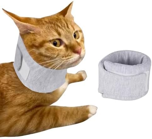 Cat Neck Brace Cover - Adjustable Elizabethan Collar for Post-Surgery Recovery, Anti-Lick Wound Protective Cervical Cone for Small Medium Large Dogs Cats (Neck Girth 7.5-15.0" Depth5.1