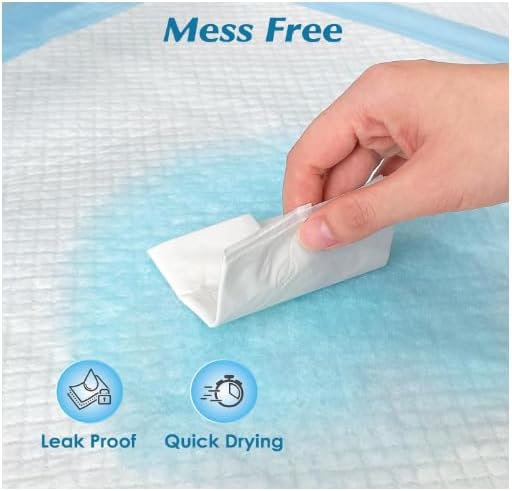 Bark & Pooch 6 Layers Dog Pee Pads Super Absorbent & Leakproof Regular Size 22.3 x 22.3(40pcs)