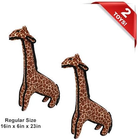 TUFFY® - 2 Pack Original : Giraffe Dog Toy : Ultra Durable Plush Dog Toy with Multiple Layers & Reinforced Seams, Washable and Floats, Original Construction