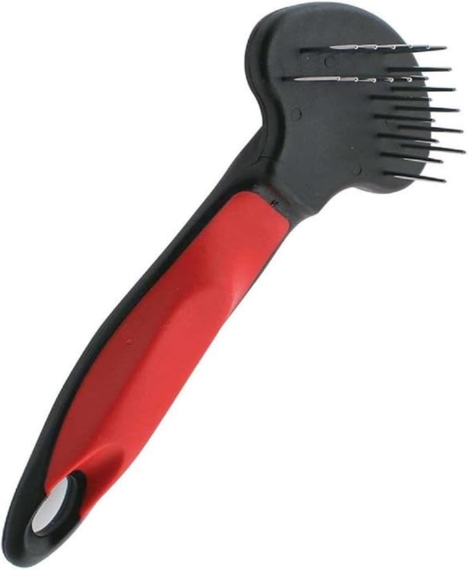 Pro Dog Grooming Undercoat Deshedding Pin Rake Combs Fur and Coat Control (2 Row Rake Comb)