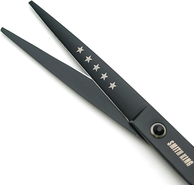 7.0 inches Professional Dog Grooming Scissors Set Straight & thinning & Curved & Chunkers 4pcs/3pcs in 1 Set (with Comb) Right-handed or Left-handed for Dog & Cats (Left-handed 3pcs wih comb)