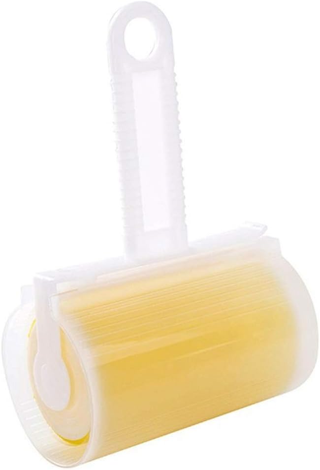 Reusable Lint Remover Washable Silicone Dust Wiper Cats Dog Pet Hair Cleaning Brush Tools Sticky Roller(White-Dinosaur Doodle4)
