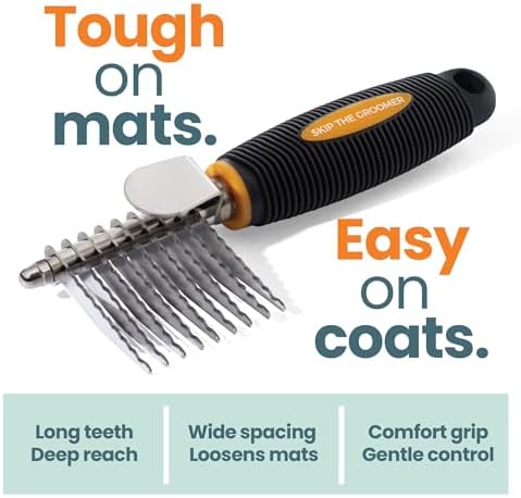 Save THE Shave Bundle: Emergency Dematter Cream + Rake Brush – The Complete At-Home Mat Relief System for Goldendoodles, Poodles & Doodles. Fast-Acting Mat Remover & Dematting Tool