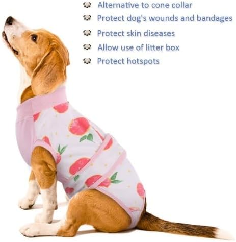 Dog Recovery Suit – Soft Bodysuit for Post-Surgery Care, Comfortable and Breathable, Alternative to Cone, for Small to Large Dogs (Pink Peach, 2XL)
