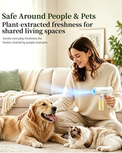 Nano Blue Light Deodorizer Spray Refill(8 * 120ml),Pet & Home Odor Eliminator | Bio-Enzyme Odor Control, For Dog & Cat Urine, Litter Box, Carpets, Trash Bins & Car Interiors, Safe for People & Pets