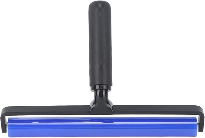 Focket Silicone Dust Roller, Reusable Pet Hair Remover with High Elasticity Fast Dust Removal Tool for Clothes Carseats Furniture, Washable Lint Roller Cleaner with Black Plastic Handle (14 Inch)
