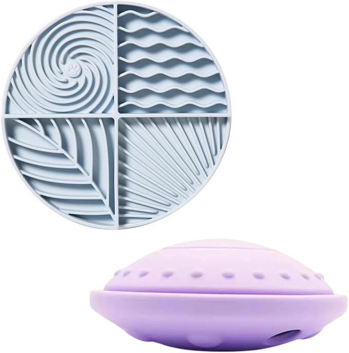 Lick Mat + Dog Treat Puzzle Bundle – Silicone, Non-Slip, and Dishwasher Safe Pet Products