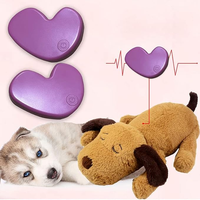 Heartbeat Box Puppy Toy Heartbeat Simulator Replacement Soother for Pet Behavioral Training Sleep Aid Calming Toys Cat Kitten Dog Pet Anxiety Relief and Calming Aid No Plush Toy