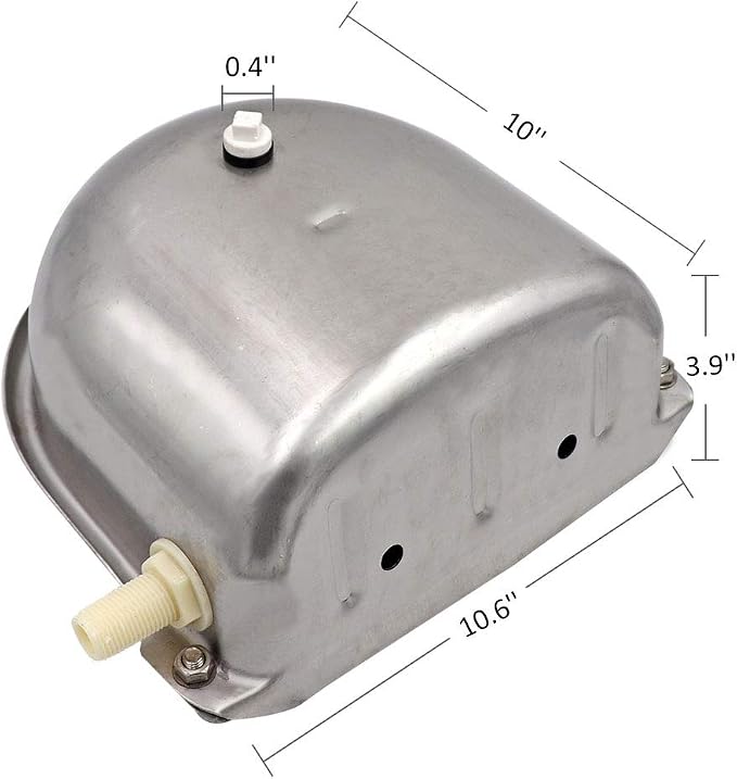 Livestock Water Trough Stainless Steel Automatic Waterer Bowl | Wall Mounted, with Float Valve and Drain Plug, Automatic Dog Water Bowl Outdoor, Suitable for Dogs Chickens Goat Pig Horse