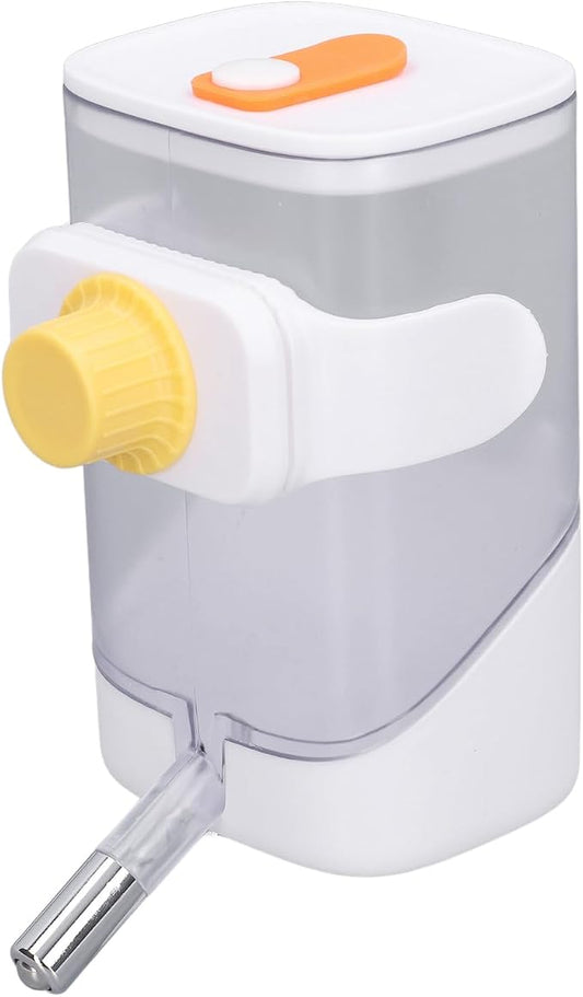 23.67oz Pet Water Feeder Bottle,Stainless Steel Cage Hanging Water Dispenser for Dogs,Cats,Hamsters,Rabbits (White)