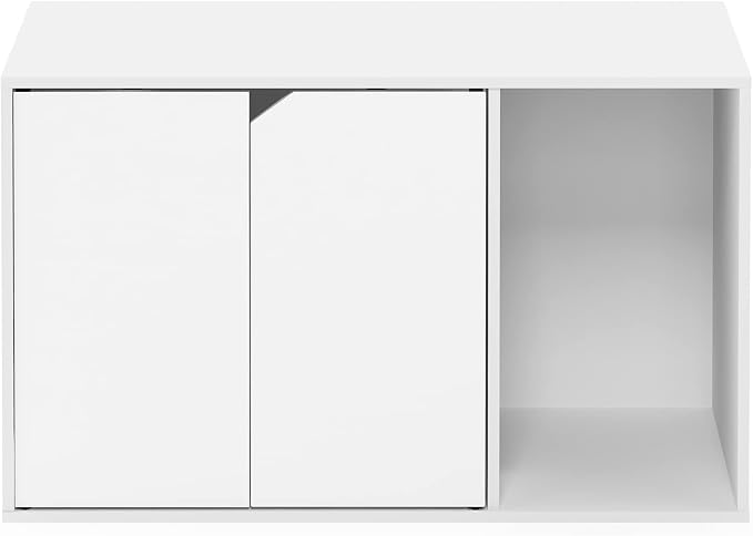 Furinno Peli Litter Box Enclosure, Solid White