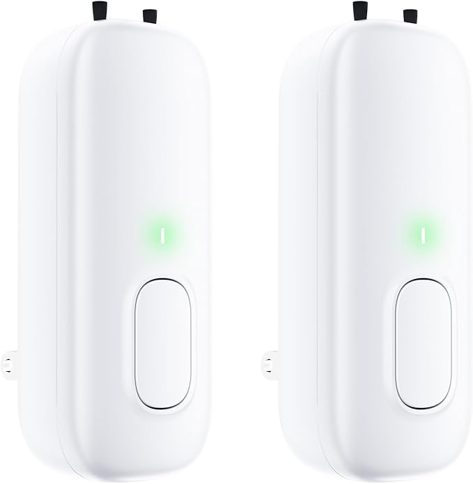Cat Litter Deodorizer Plug in - Ozone-Free Negative Ion Air Purifier for Litter Box, Compact Odor Eliminator for Strong Pet Odors, Dog Odor Eliminators for Home, Bedroom, Kitchen (white 2pcs)