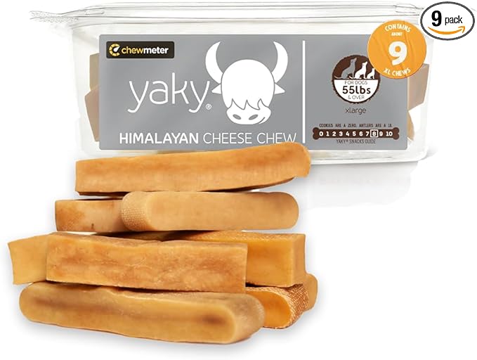 Chewmeter Yaky Himalayan Cheese Chews | Natural Yak Cheese Dog Chews | Long Lasting, Stain Free, Protein Rich, Low Odor | 100% Natural, Healthy & Safe | XLarge | for Dogs 55 lbs and Larger | 3.0 lb