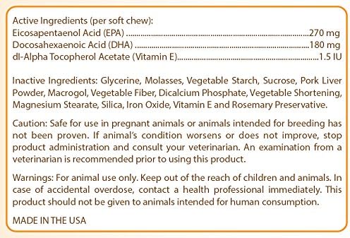 Healthy Breeds American English Coonhound Omega HP Fatty Acid Skin and Coat Support Soft Chews 60 Count