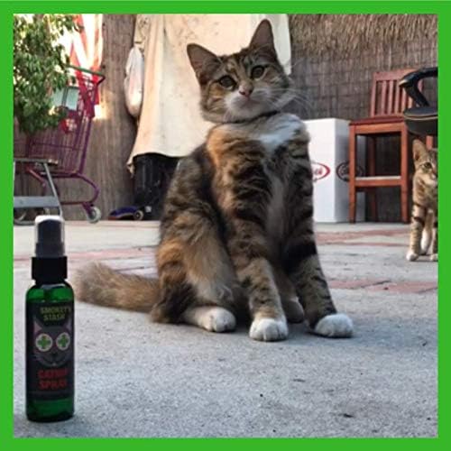 Smokey's Stash Catnip Spray and Dried Catnip Bundle for Cats - 2oz Catnip Spray and Premium Pop-Top Can, Handcrafted in the USA