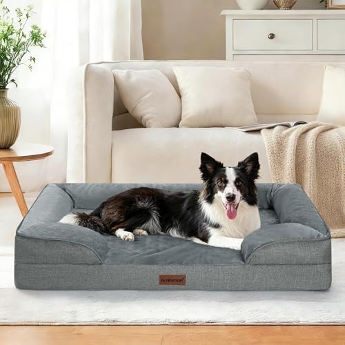 3 Step Beige Pet Stairs & Dog Bed Large Size Dog