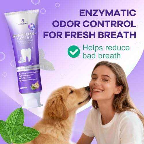 Enzymatic Dog & Cat Toothpaste with Nano-Hydroxyapatite (nHA) + Ultra Soft Bristles Toothbrush