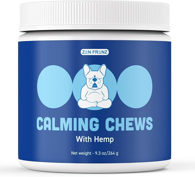 Zen Bites - Calming Chews for Pets - 120 Count - Organic Hemp Soft Chews for Dogs & Cats - Stress Relief - Promotes Relaxation - Thunderstorms - Fireworks - Travel Friendly