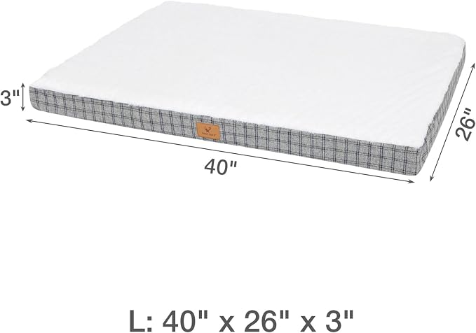 Orthopedic Dog Bed for Large Sized Dogs with Removable Washable Cover, Premium Comfort for Dogs, Multiple Sizes & Colors,Durable and Easy to Clean (Grey, Large)