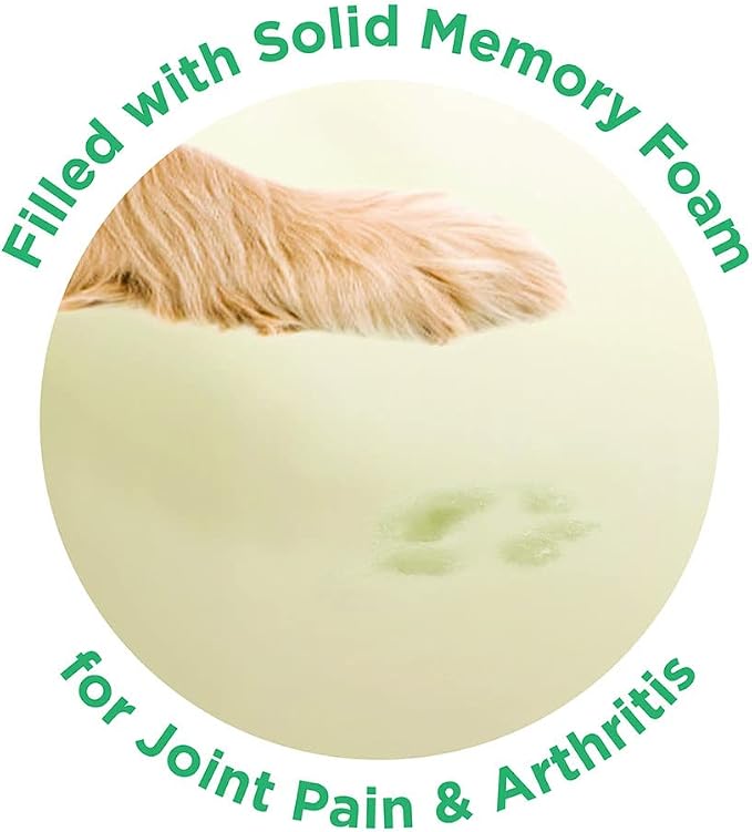Friends Forever Serena Donut Memory Foam Orthopedic Dog Bed, Soft Faux Fur Oval Cat Couch For Indoor Pet, Fluffy Calming Plush Shag, Round Raised Bolster Cushion, Machine Washable Cuddler, Grey