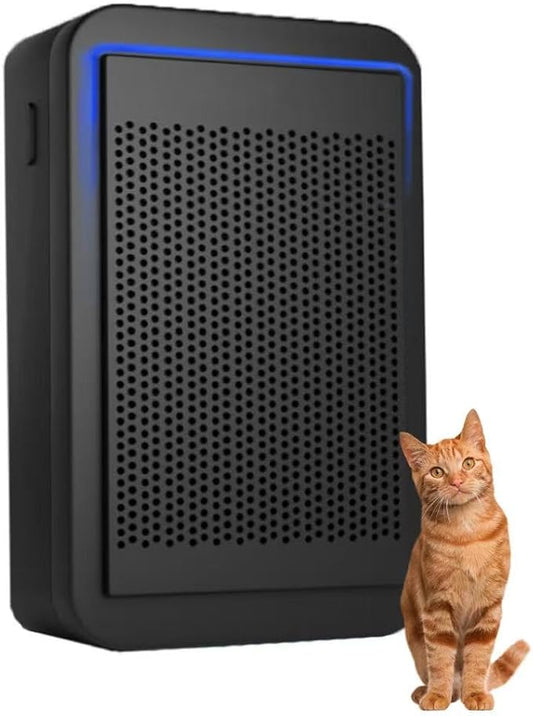 Cat Litter Deodorizer 99%- Plug In Air Purifier Catalyst Filter, Strong Pet Odor Eliminator for Litter Box, Toilet, Closet, Cabinet, Shoe, Garage(Black,1-Pack)