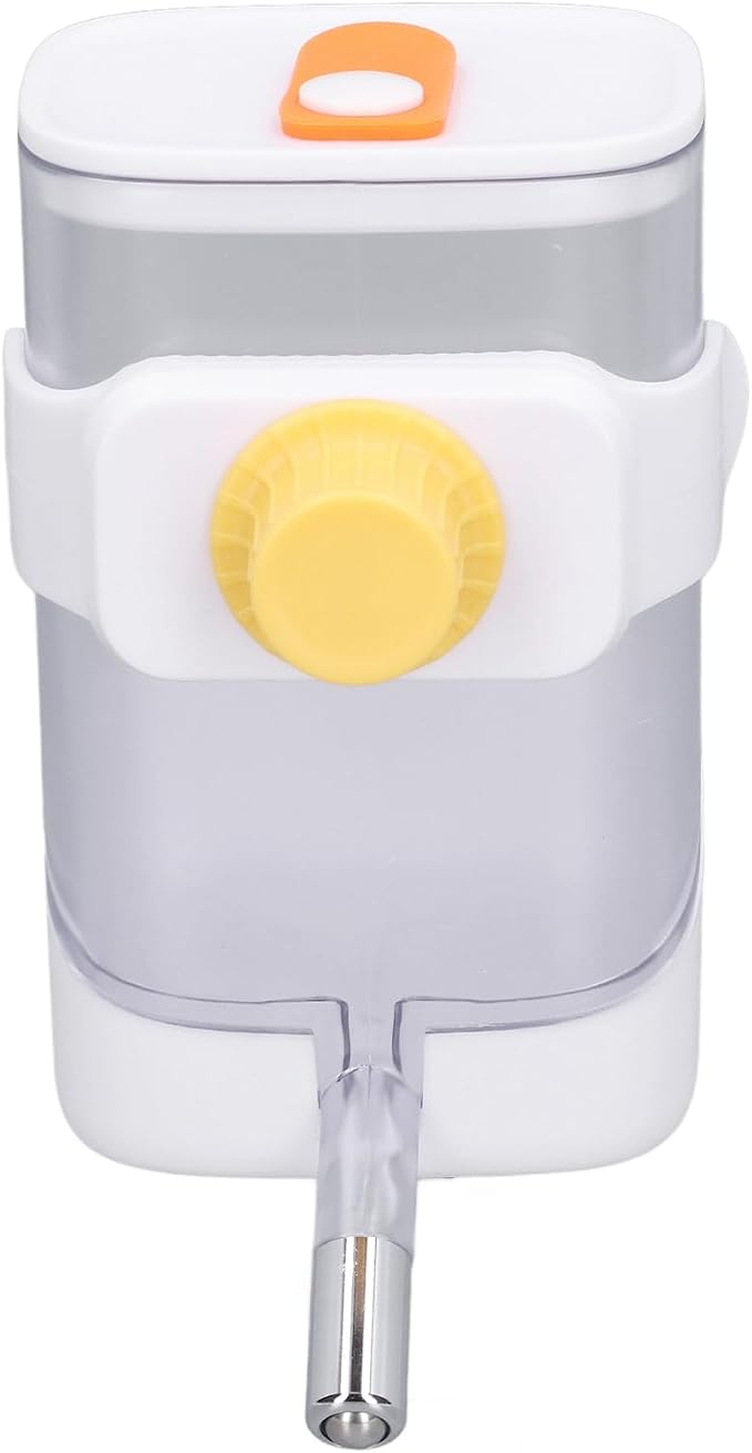 23.67oz Pet Water Feeder Bottle,Stainless Steel Cage Hanging Water Dispenser for Dogs,Cats,Hamsters,Rabbits (White)