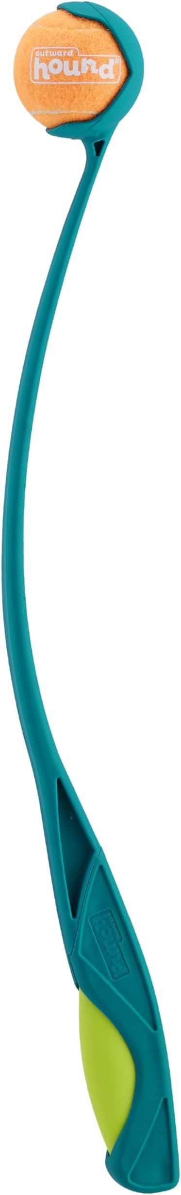 Outward Hound Launch A Ball Squeak Dog Ball Launcher, Interactive Fetch Toy, Squeaker Handle, Long-Distance Play, Slobber-Free Pickup