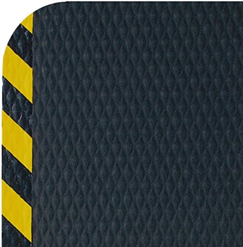 American Floor Mats Hog Heaven 5/8 inch Black & Yellow Border 5' x 10' Nitrile Backed Anti-Fatigue Comfort Mat