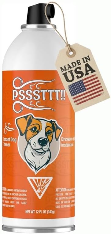 PSSSTTT! Max Size! Spray for Dogs 12 FL OZ (340g) - Effective Behavior Training for Dogs, Dog Corrector Fight Deterrent - Safe & Humane, Air Spray for Dogs, Air Horn for Dogs Training
