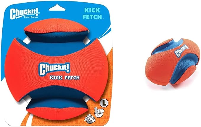 Chuckit! Kick Fetch Ball Dog Toy (Large) Fumble Fetch Dog Toy (Small)