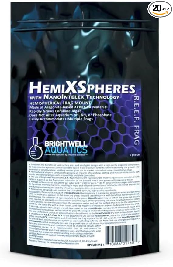 Brightwell Aquatics HemiXSpheres – Coral Frag Mount for Marine Reef Aquariums