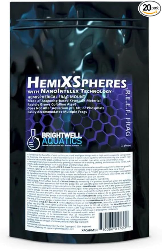 Brightwell Aquatics HemiXSpheres – Coral Frag Mount for Marine Reef Aquariums