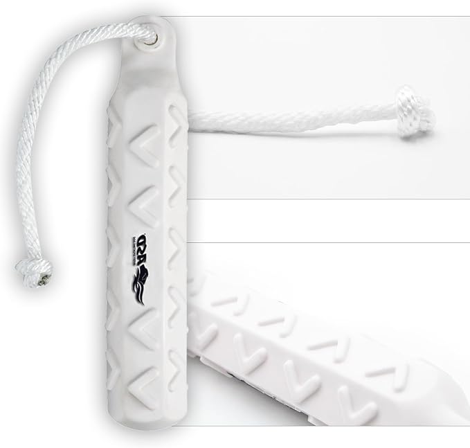 Avery ASD 2" HexaBumper Hunting Sporting Gun Dog Game Retriever Dummy | Water & Upland Mark Training Retrieval Tool | Hexagonal, Floating Design, Easy-Grip Texture, Throw Rope, White (02701)