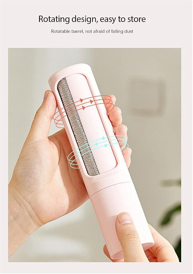 Rotate Clothing Depilator Reusable Lint Rollers Quick Removal Fuzz Dust Electrostatic Remover Brush Pet Hair(Black-JoJo's Bizarre Adventure1)