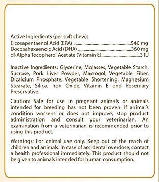 Healthy Breeds Berger Picard Omega HP Fatty Acid Skin and Coat Support Soft Chews 90 Count
