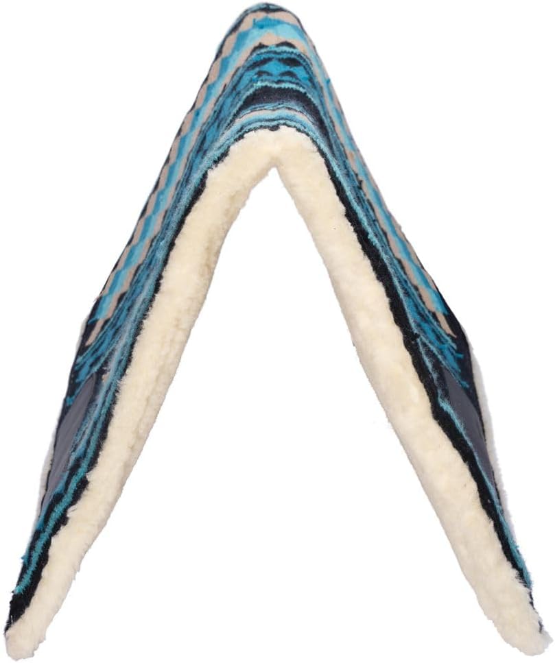Fleece Bottom Contoured Saddle Pad - 34" x 40" | New Zealand Wool Top | 3/4" Felt Core | Contoured Fit | Hypoallergenic Fleece Lining | Weighs 8 lbs