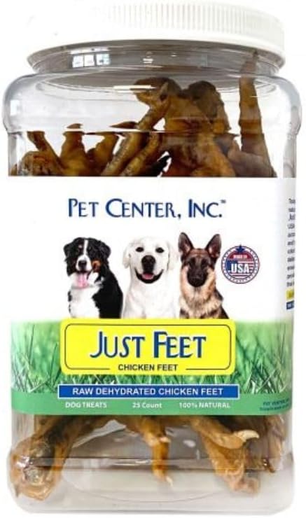 PCI Chicken Feet Dog Treats – 25 Count, Canister