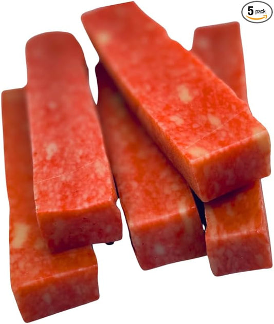 Natural Strawberry Flavor Yak Cheese Dog Chews, Long-Lasting, Large, 1 Pound, 5 Pieces