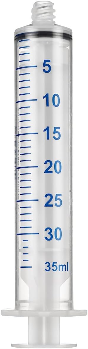 BASIK 35cc Silicone O Ring Style ENFit Feeding Syringe With Caps Individually Wrapped 8/Pack Reusable - This is only compatible with an ENFit connection. Confirm that you use ENFit before ordering.