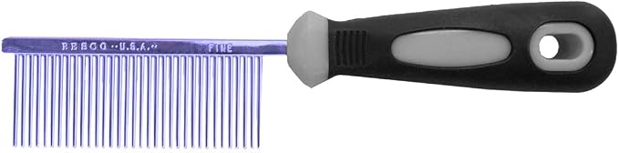 Resco Professional Anti-Static Dog, Cat, Pet Comb for Grooming, Steel Pins, Fine Tooth Spacing, Candy Blue